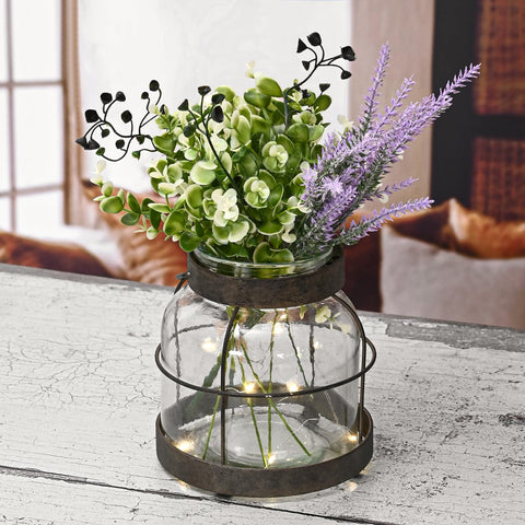 FIAHOSEY vase with light string adds ambient glow to any room.