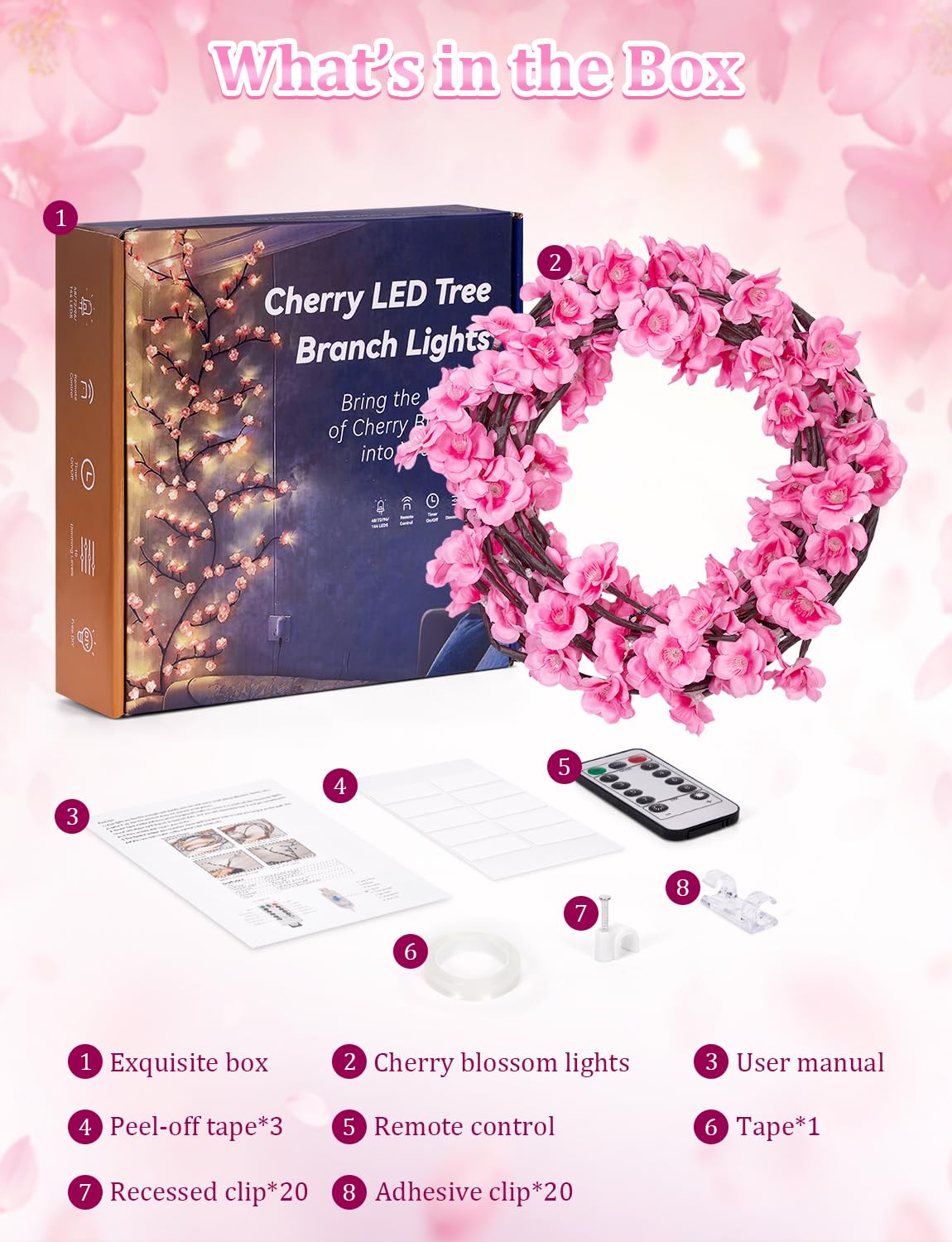 FIALAME Cherry Blossom Lights make a thoughtful romantic gift for her.