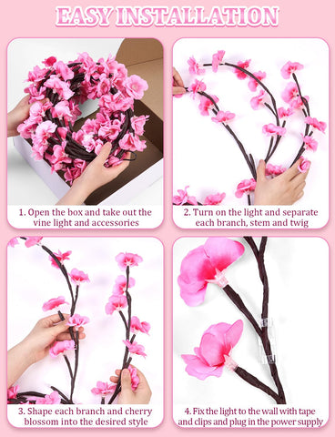 FIALAME Cherry Blossom Lights deliver a cozy pink glow perfect for photoshoots.