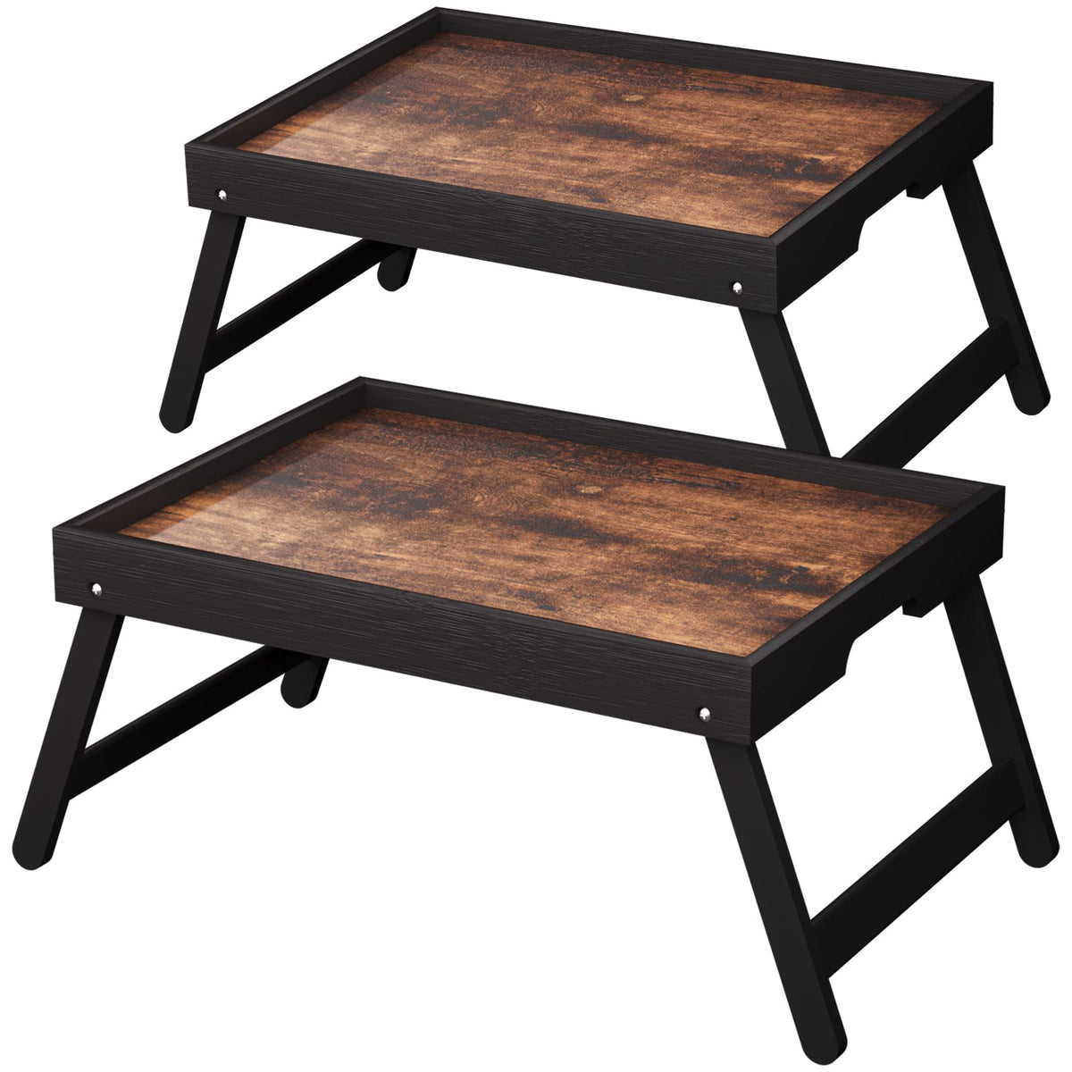 Fibogollo wooden bed tray with folding legs, ideal for versatile breakfast in bed.