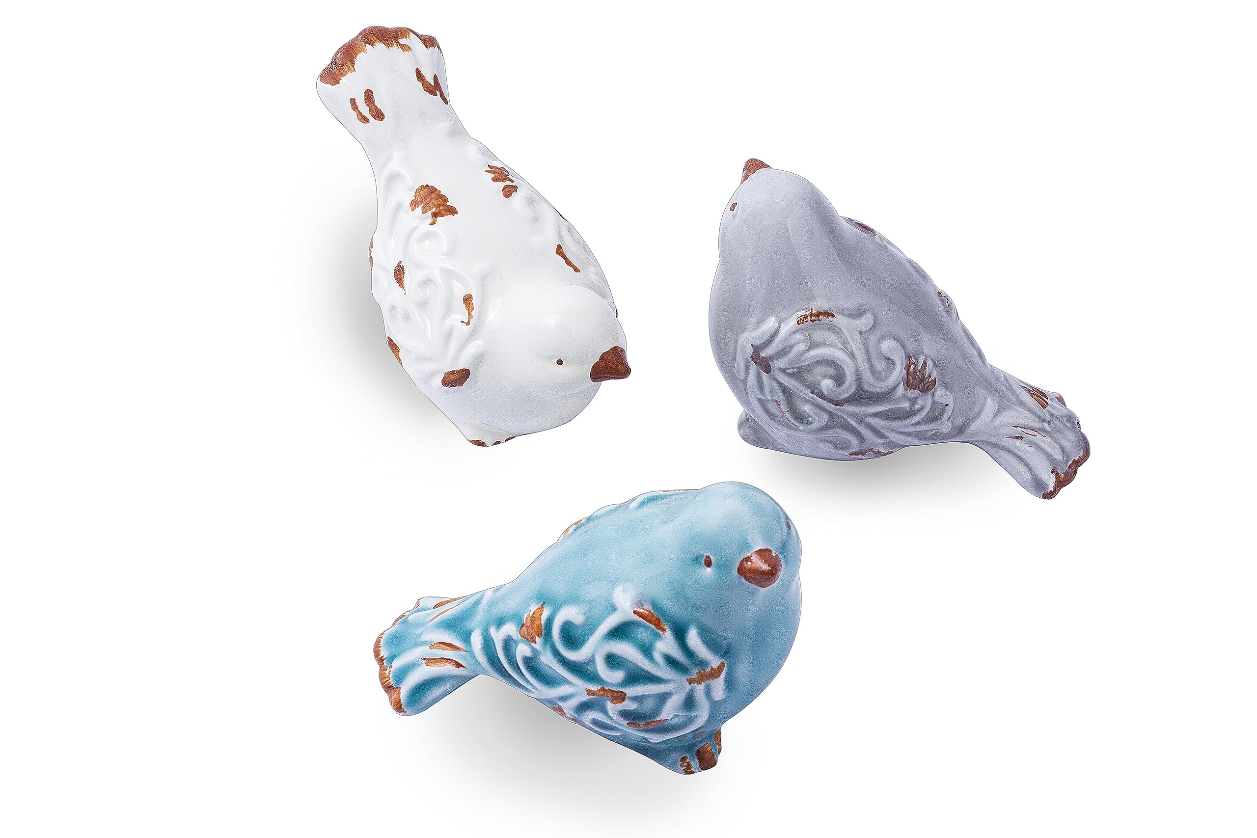 FICITI bird figurines closeup glazed highlight high gloss texture