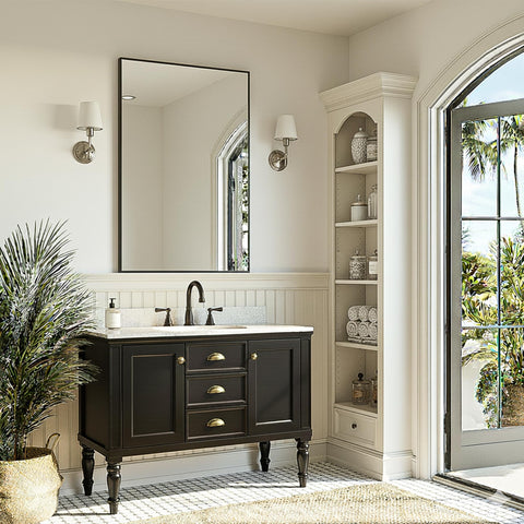 FICTOR anti-rust frame withstands humidity for long-lasting bathroom use.