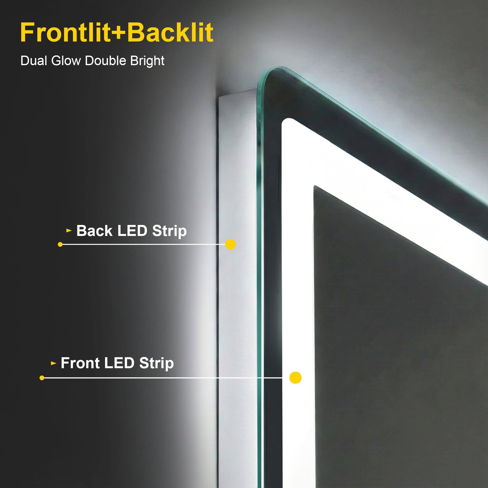 FICTOR anti fog feature keeps reflections clear after hot showers.