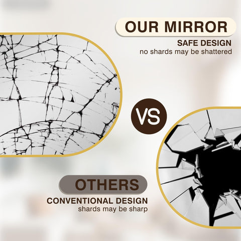 FICTOR versatile gold mirrors suitable for various rooms and styles