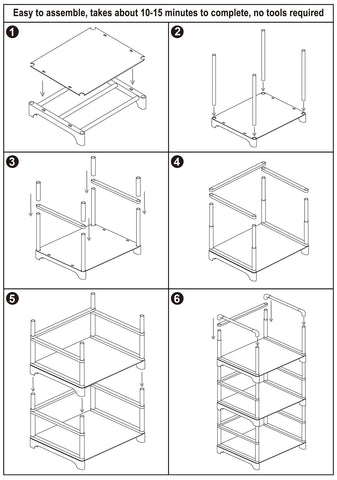 FIDUCIAL HOME detailed-shelf image shows sturdy plastic shelves.