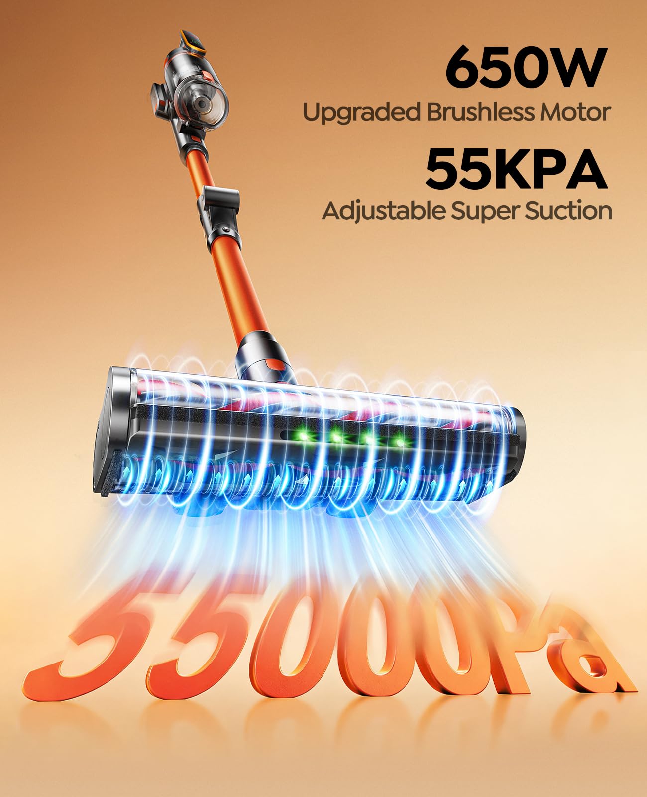 Fieety battery with 70-minute runtime for whole-home cleaning