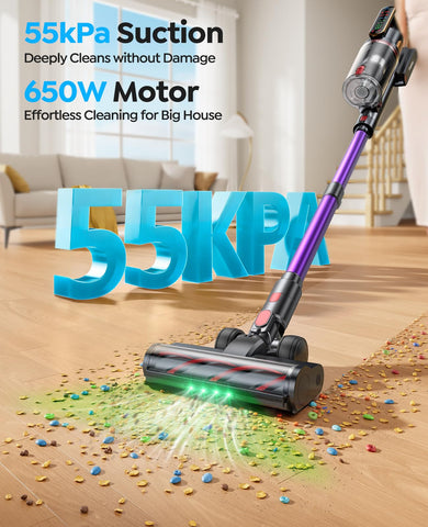 Fieety Ultra10 70-minute runtime highlights whole-house cleaning capability.