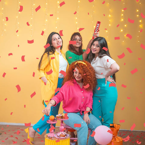 FIEKEICC biodegradable confetti poppers offer an eco-friendly celebration option.