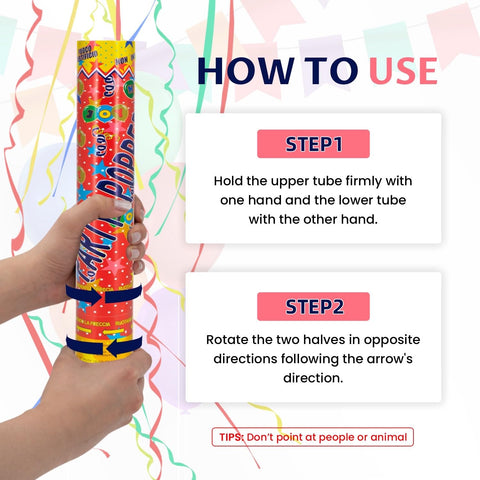 FIEKEICC confetti cannon biodegradable confetti enabling eco-friendly celebrations and easy cleanup.