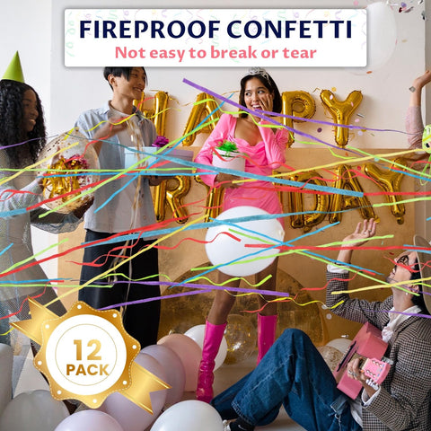 FIEKEICC confetti cannon indoor-outdoor use suitable for weddings, birthdays, and outdoor events.