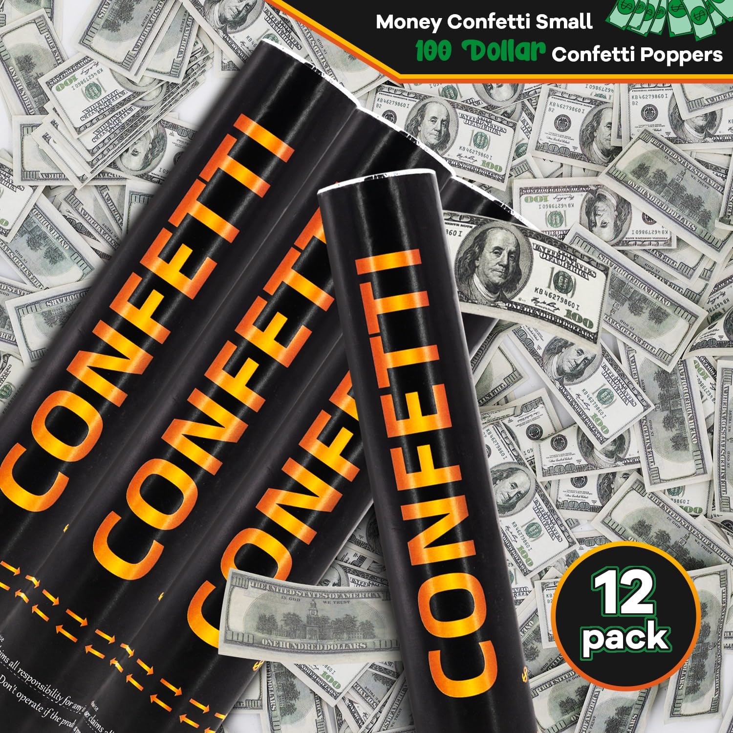 FIEKEICC green money bill confetti adding vibrant visuals to events