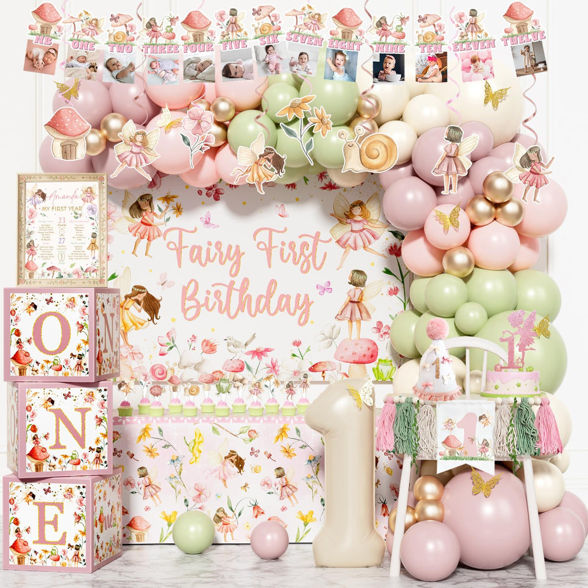 Fiesec Fairy 18-inch balloon centerpiece for magical photos