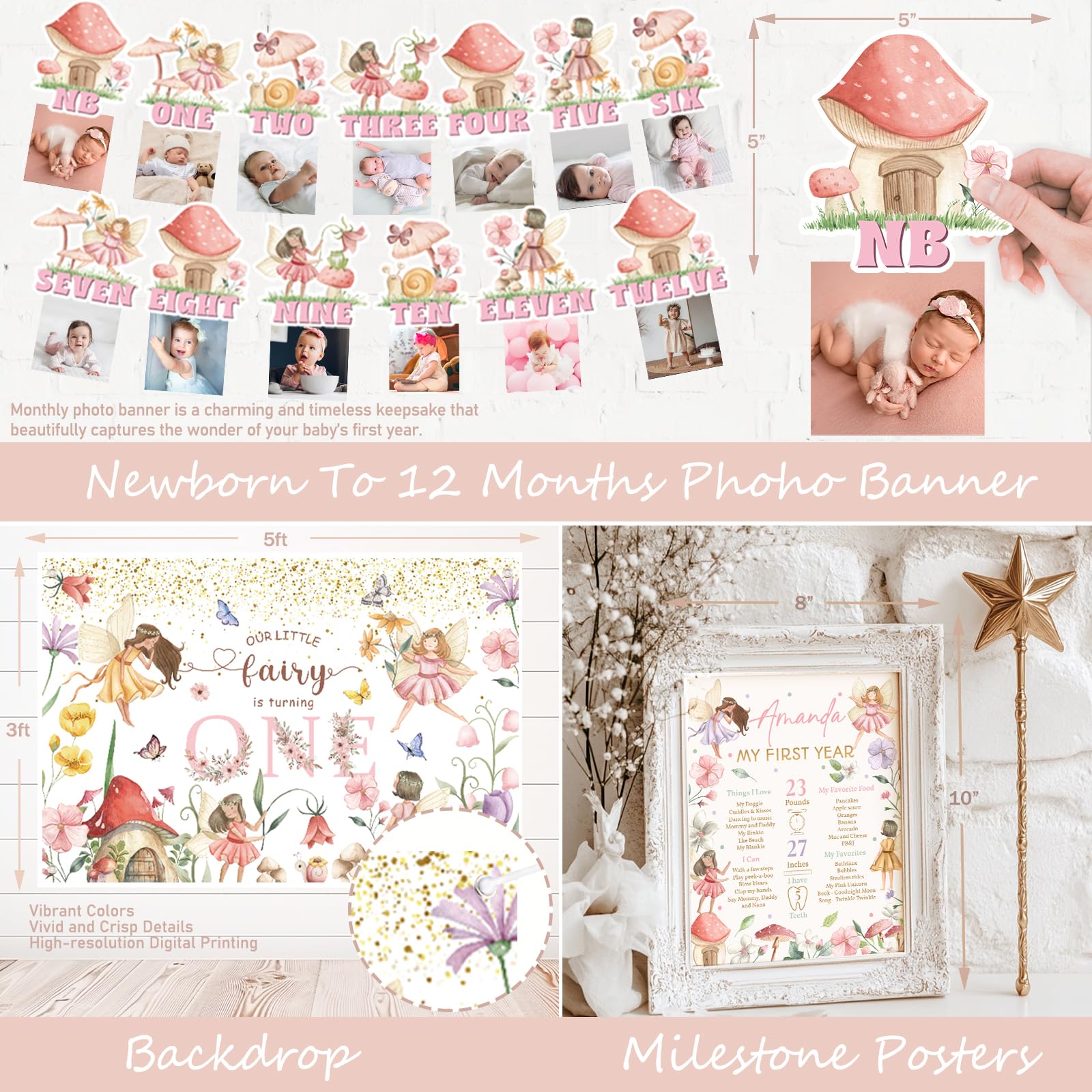 Fiesec Fairy 3D butterflies provide whimsical decor accents for photos