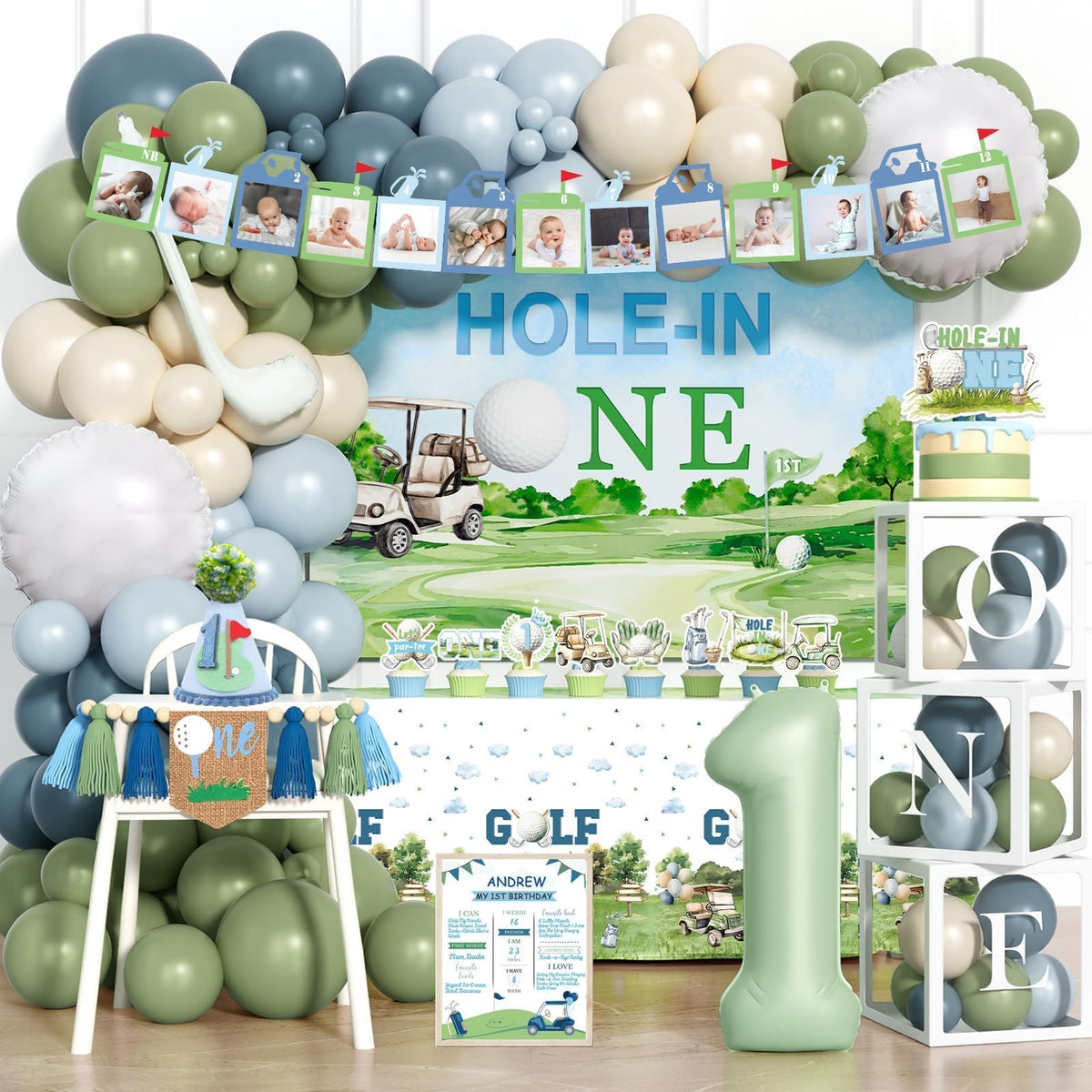Fiesec Hole in One balloons brighten the party and enhance festive photos.