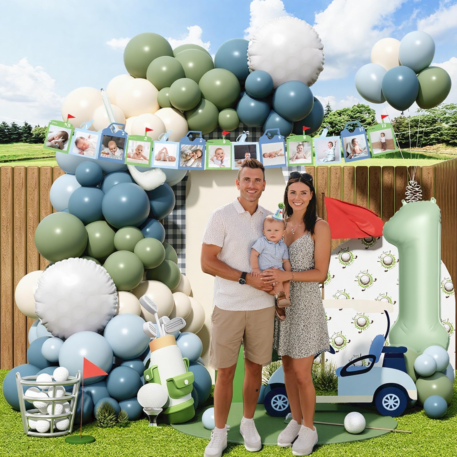 Fiesec Hole in One cake topper adds charm to treats and photos.