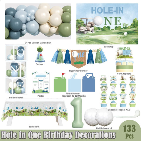 Fiesec Hole in One number-one foil balloon marks milestone moments with bold focal point.