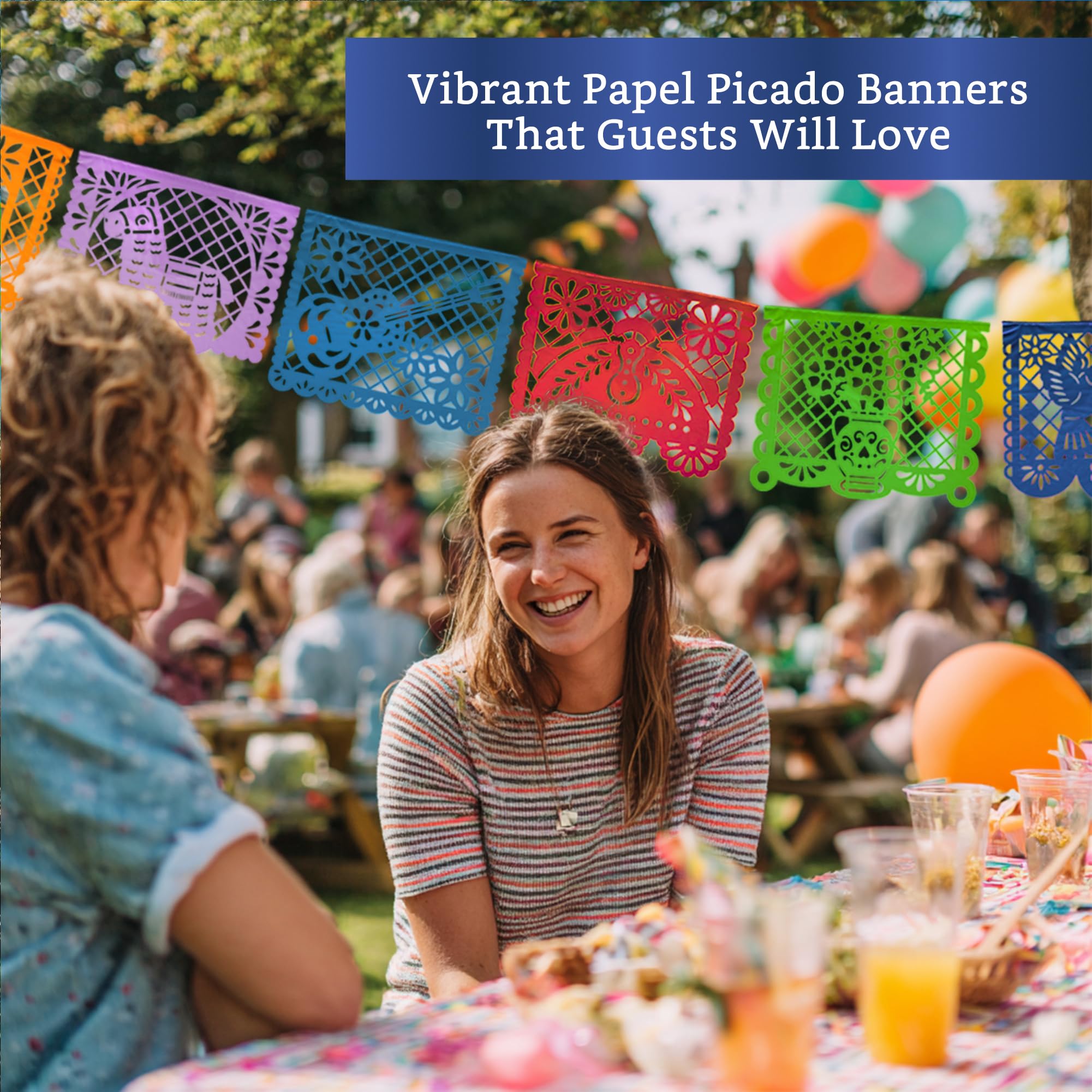 Fiesta Wraps Cinco de Mayo setup adds vivid color to gatherings.