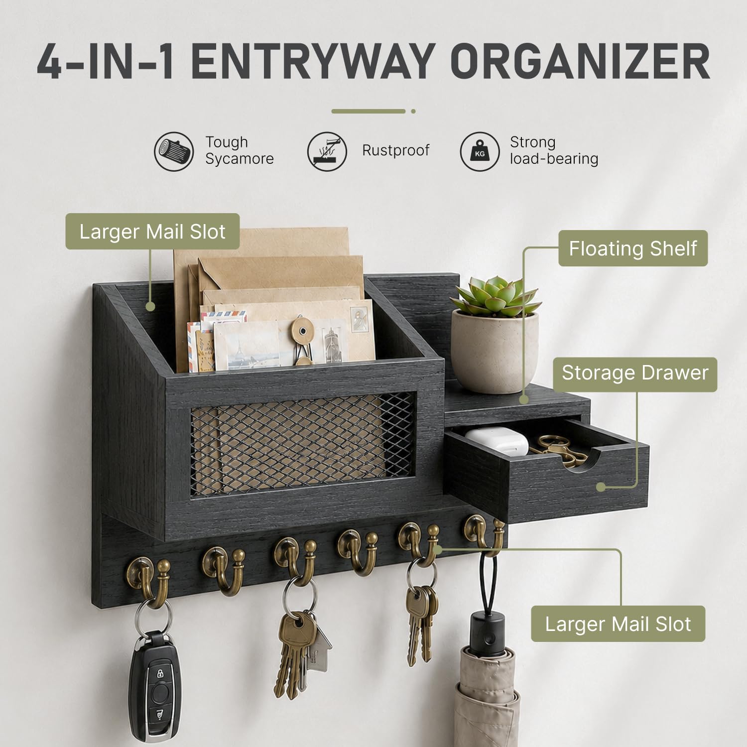 FifthQuarter entryway organization solution helps quick access to essentials.