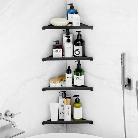Fikoksol triangle corner shelf fits snugly in the shower for space saving.