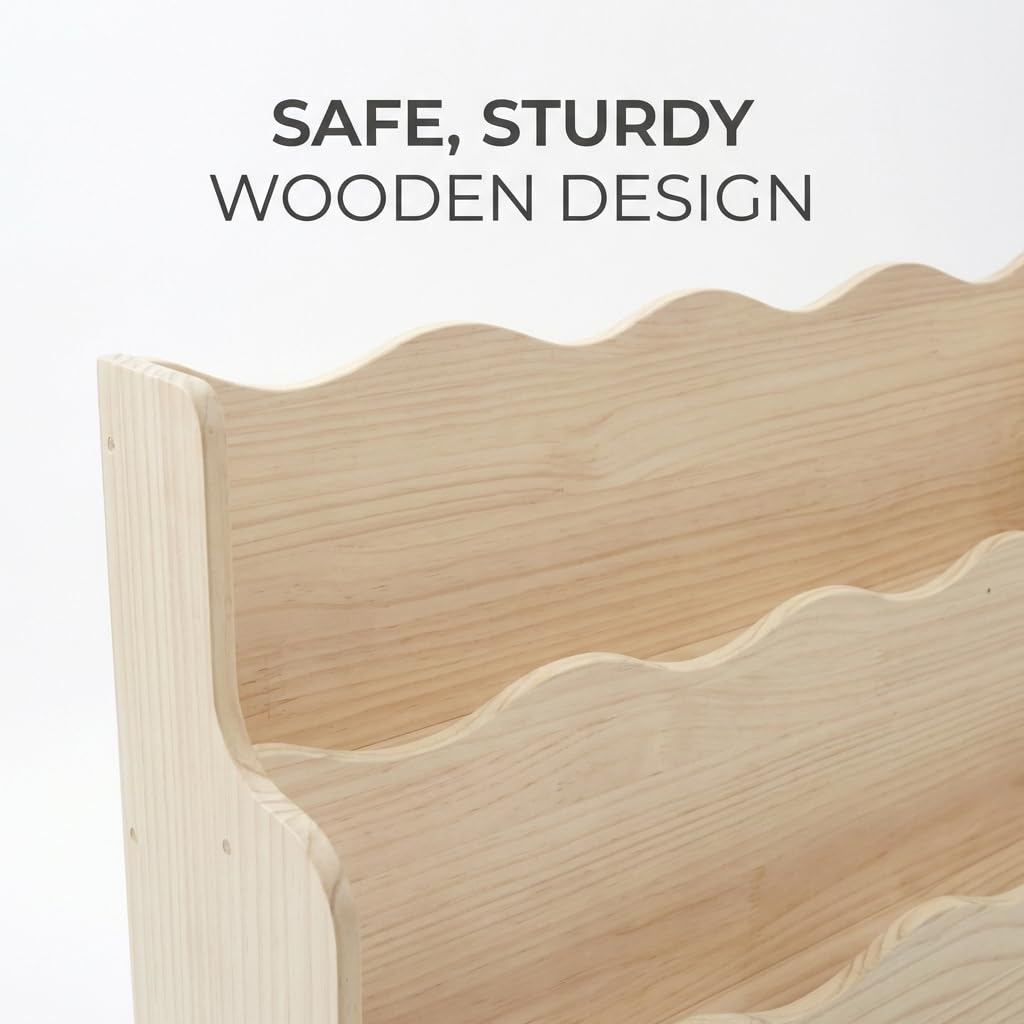 FIKSG child-friendly forward-facing design encourages independent book choosing.