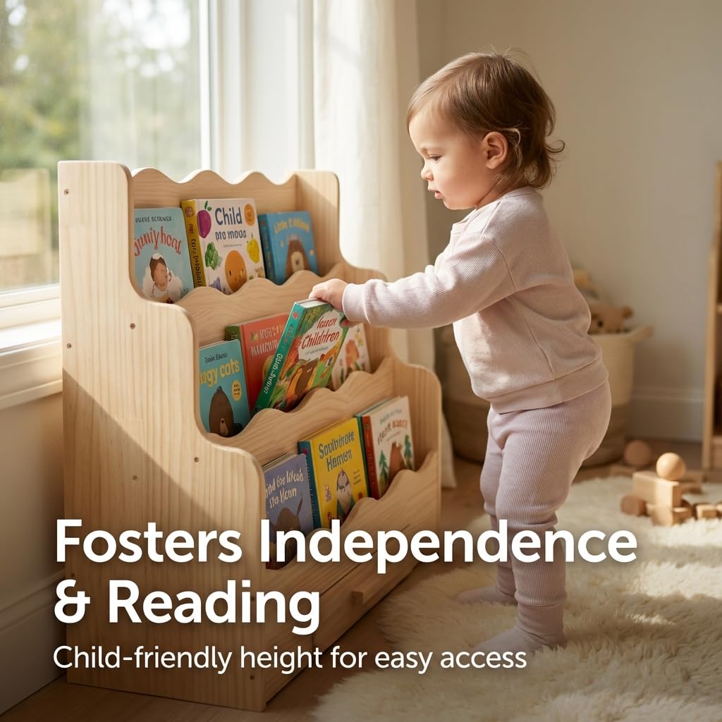 FIKSG decorative scalloped edges add a charming touch to playroom decor.
