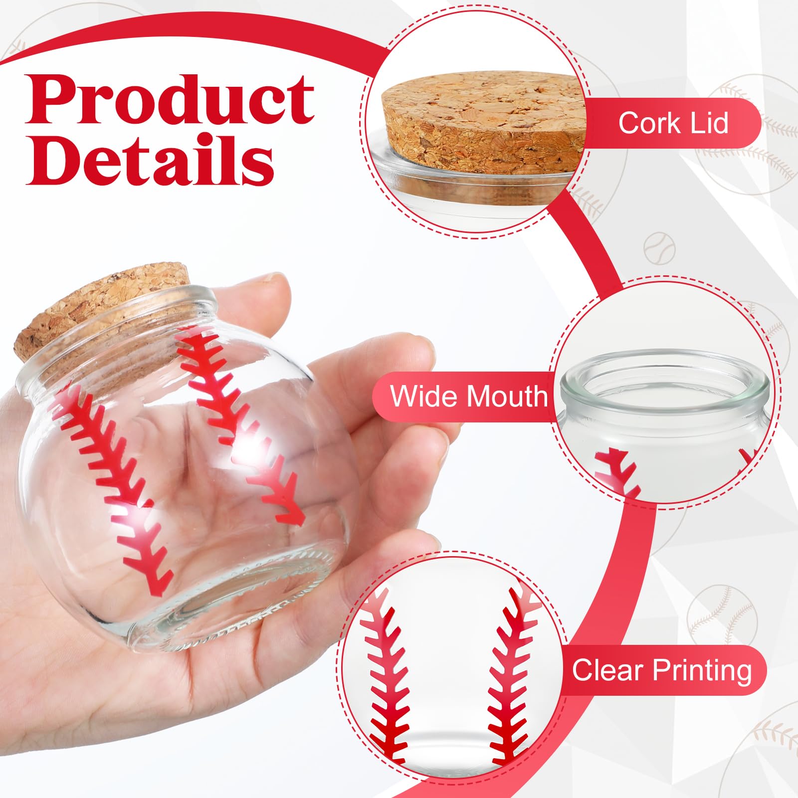 FillTouch baseball dirt jar set of 6, ready for gifts or decorations.