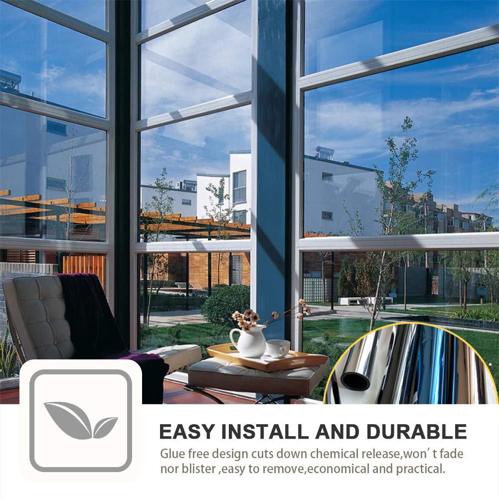 FILMGOO static cling window film installs glue-free and removes easily