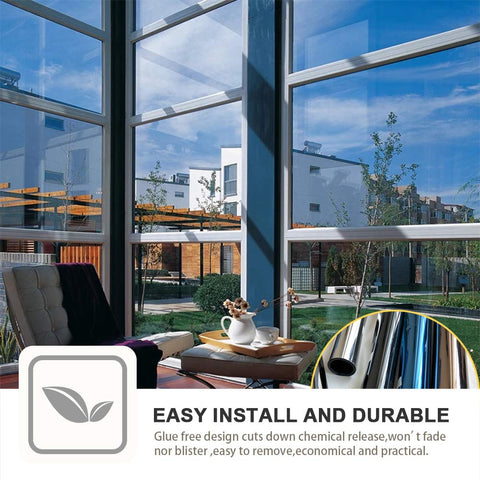 FILMGOO static cling window film installs glue-free and removes easily