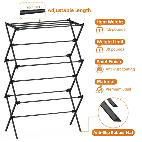 FILROUG drying rack rust-resistant coating supports long-lasting outdoor use.