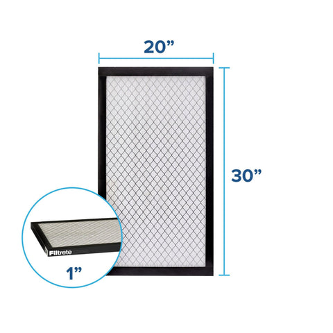 Filtrete label close-up highlights MERV 14 and MPR 2500 for strong particle capture.