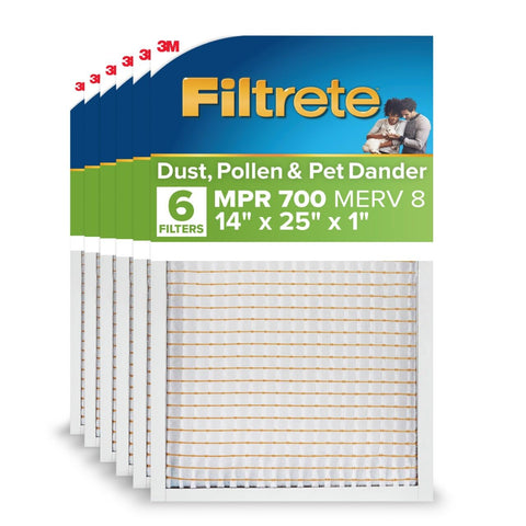 Filtrete 6-pack packaging showing convenience for easy replacement.