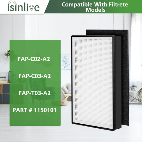 Filtrete-compatible A2 filter for model FAP-C03-A2, fresh air at home