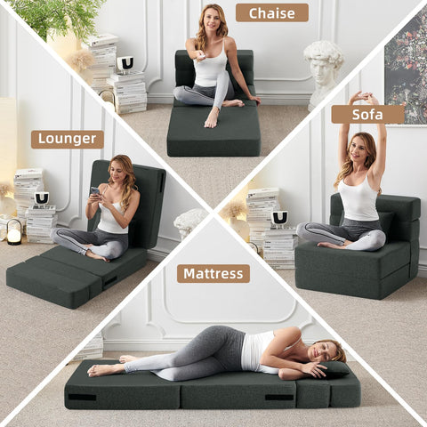FILUXE sofa bed backrest adjustment demonstrates ergonomic comfort and lumbar support.