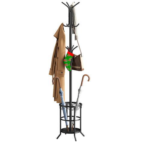 FILWH coat rack with 12 hooks for jackets and accessories.