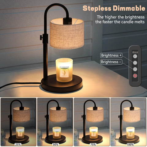 FINCMY dimmable brightness controls melt rate and scent