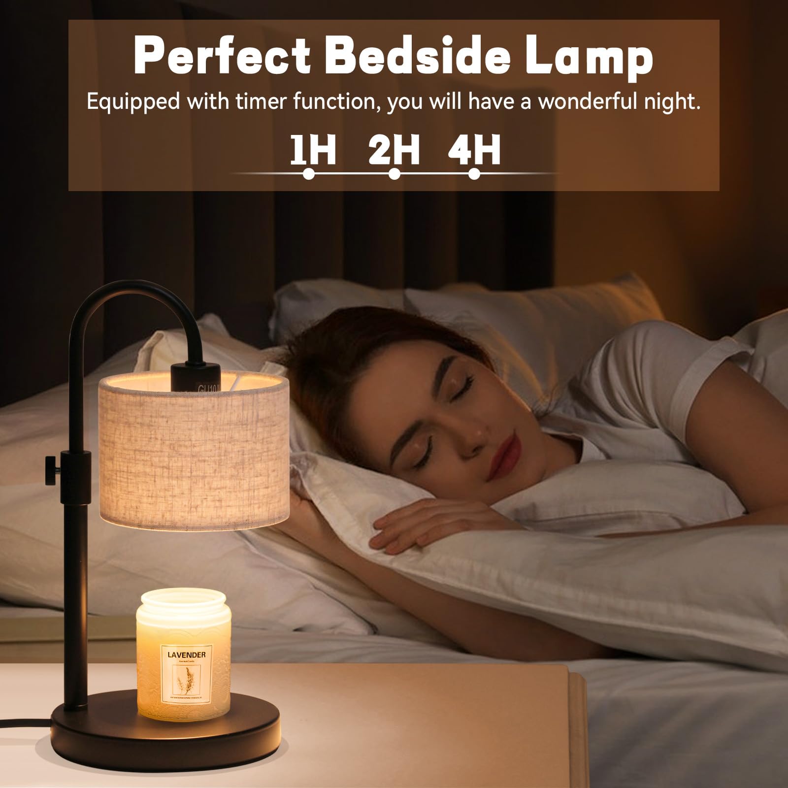 FINCMY dual bulbs provide steady warmth and scent