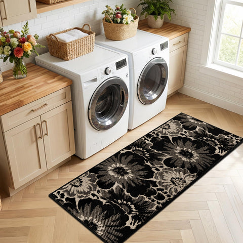 Findosom versatile rug for kitchen, entry, laundry, or bedroom.