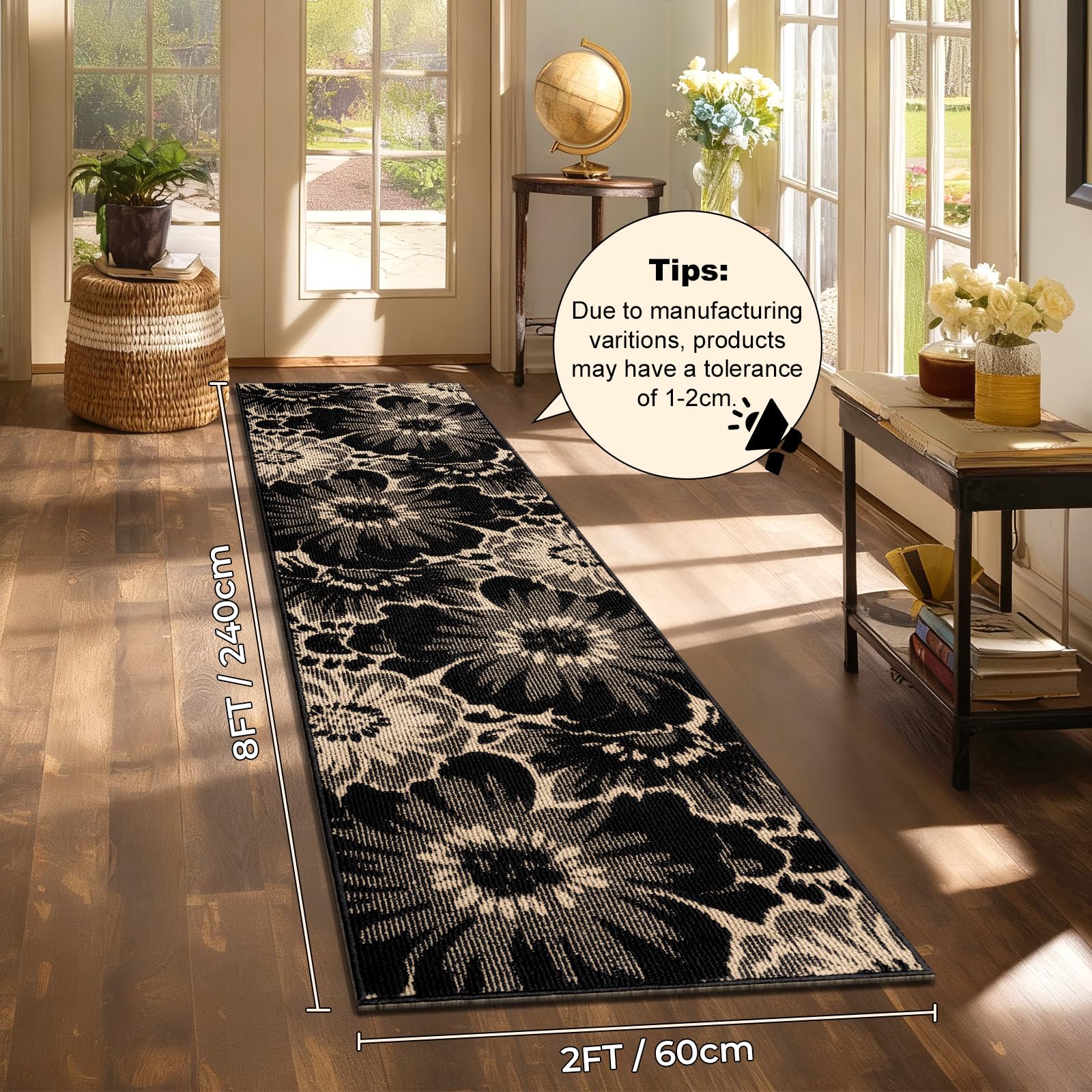 Findosom high-low floral texture creates rich visual depth underfoot.