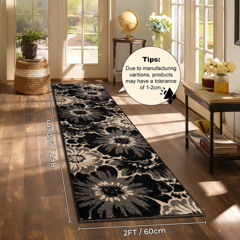 Findosom high-low floral texture creates rich visual depth underfoot.