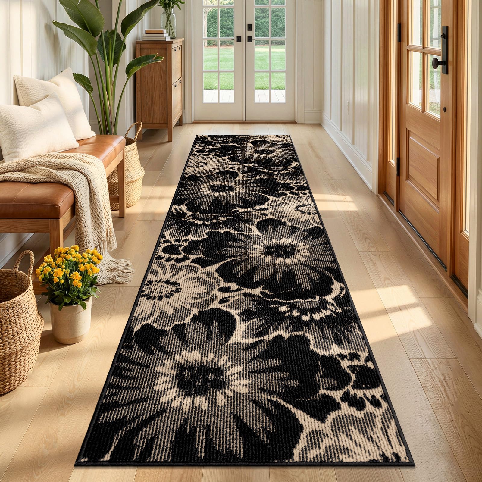 Findosom kitchen and entryway runner fits versatile spaces.
