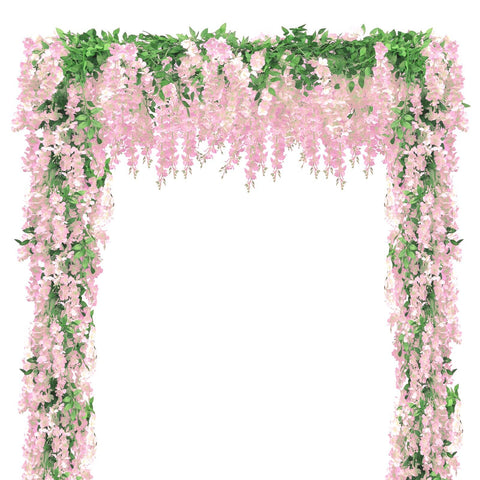 Findosom Wisteria garland pink petals for elegant 36ft decor