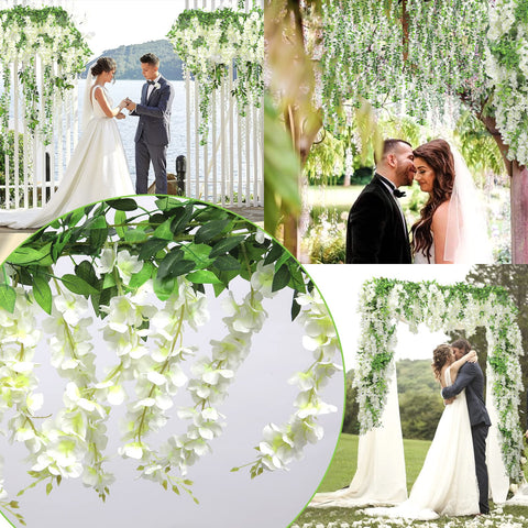 Findosom Wisteria garland easy to install with bendable stems.