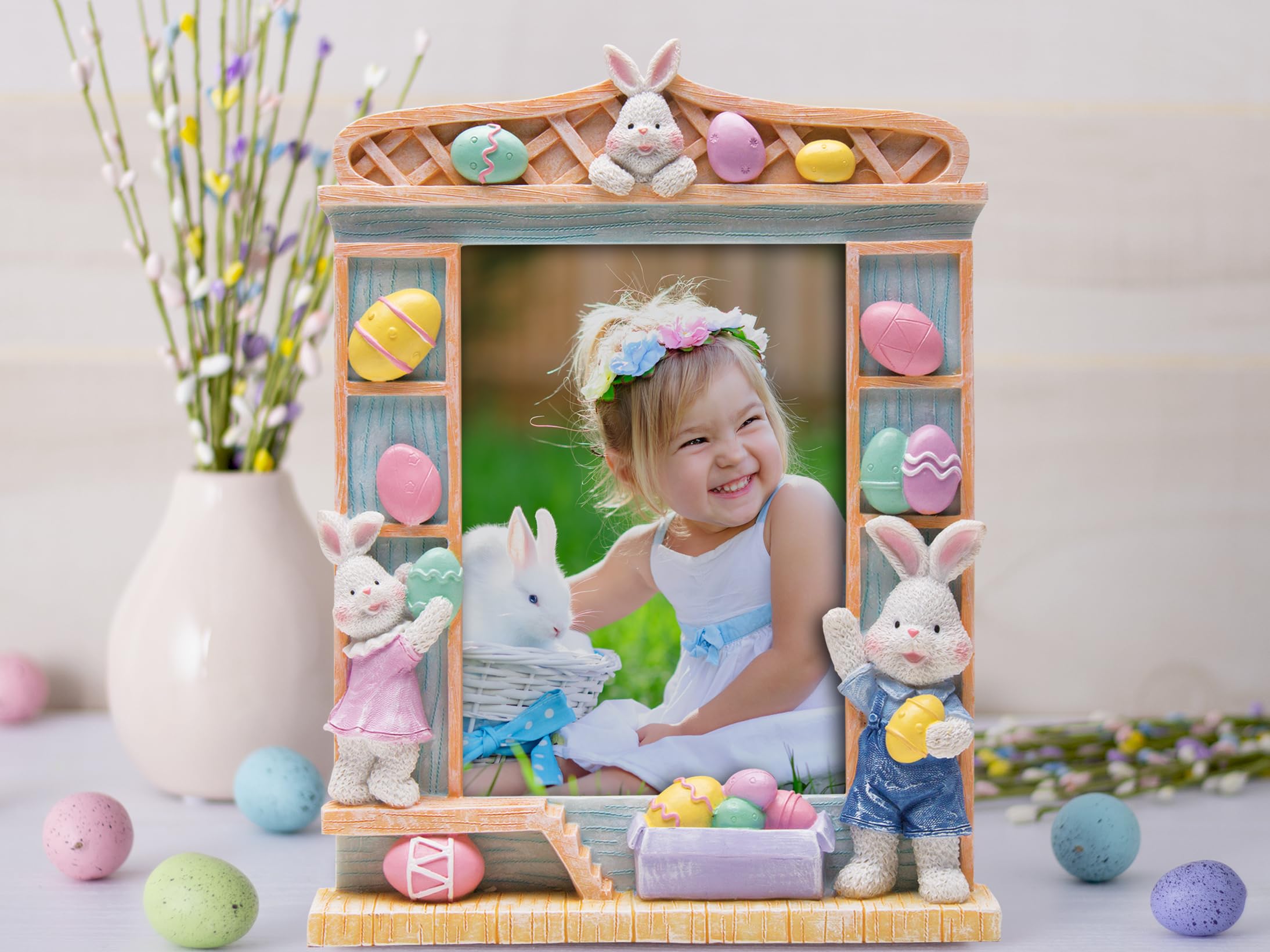 Ideal mantel decor during spring and thoughtful Easter gift