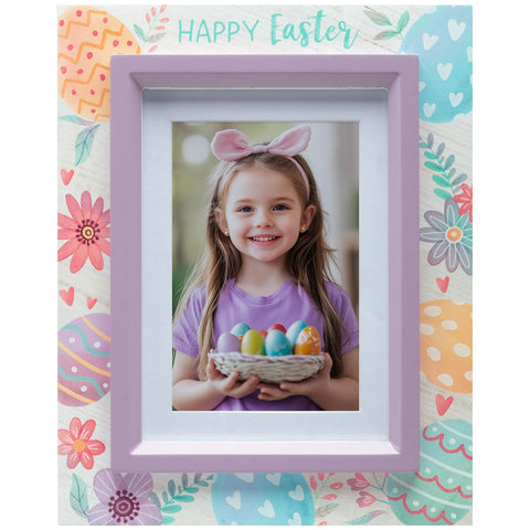 Fine Photo Gifts Happy Easter frame displaying a 4x6 photo with mat.