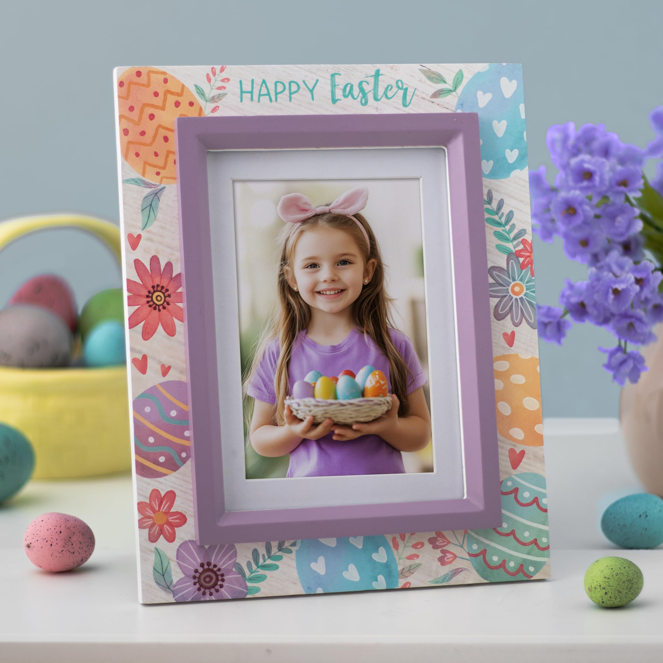 Wood frame with easel back and wall mount for versatile display by Fine Photo Gifts.