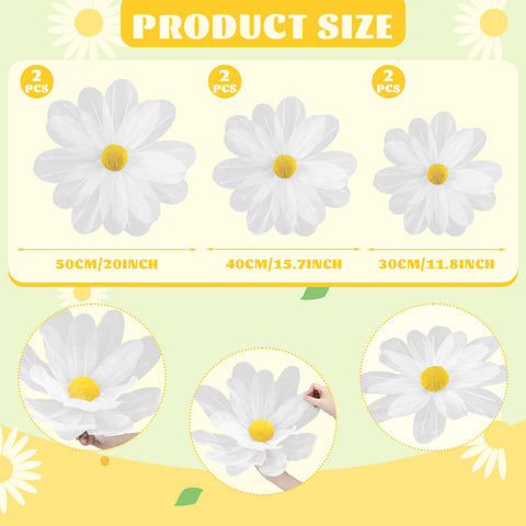 FineCheer 40 cm white daisy ideal for bright outdoor displays.