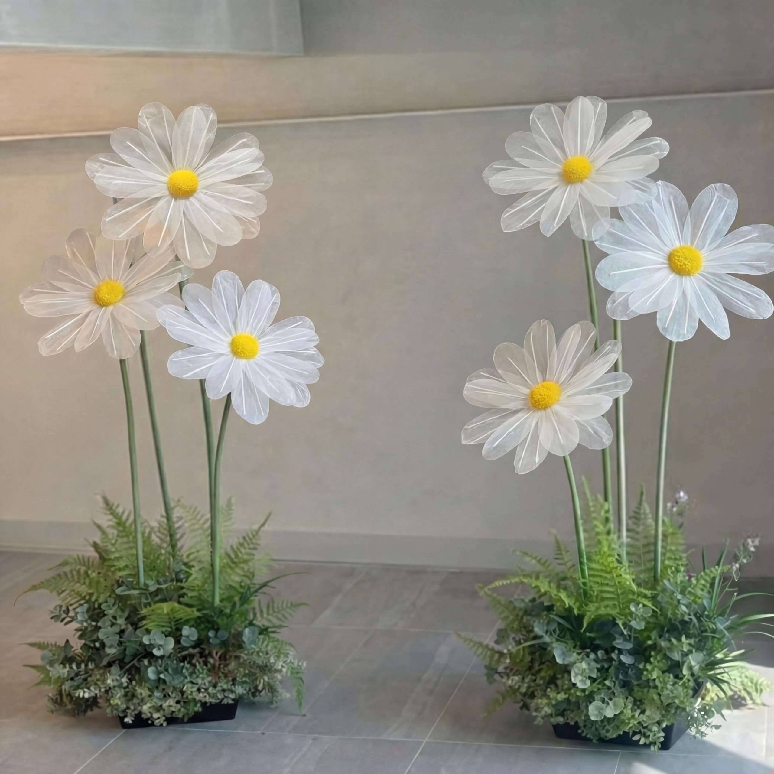 FineCheer 50 cm white daisy for bold wedding decor.