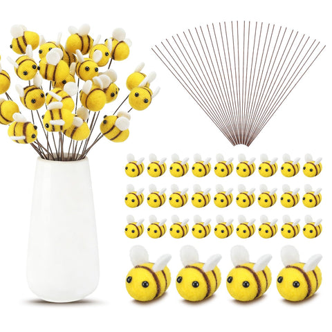 FineCheer felt bees 30-pack for centerpieces and vase accents.