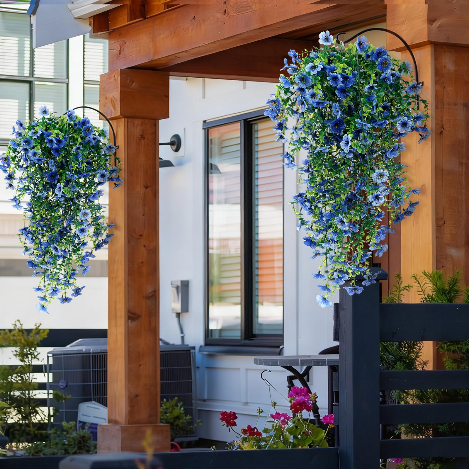 FineCheer gradient shades in light blue and violet elevate any spring entryway