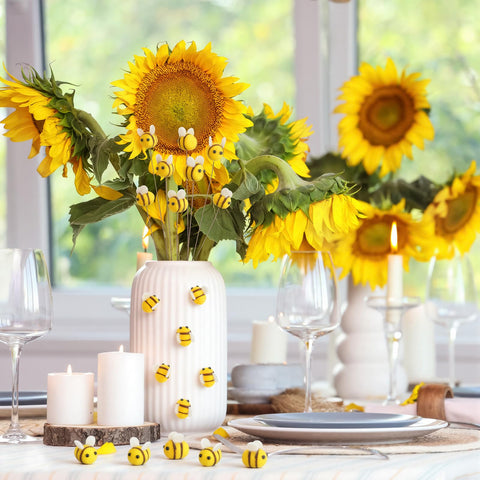 FineCheer outdoor wedding decor with compact bees and stems.